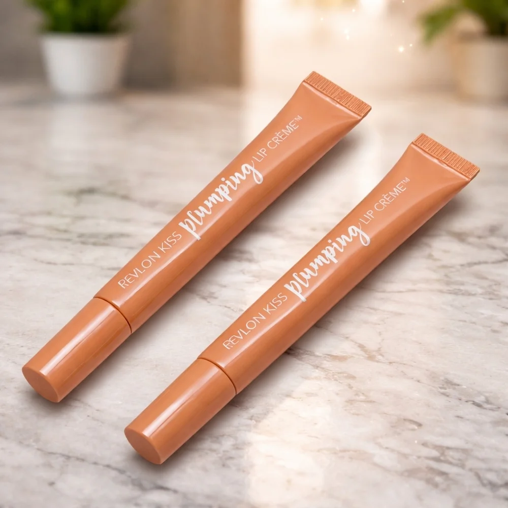 NEW Revlon Kiss Pumping Lip‎ Crème - Nude Honey 510 (2 Pack) Makeup